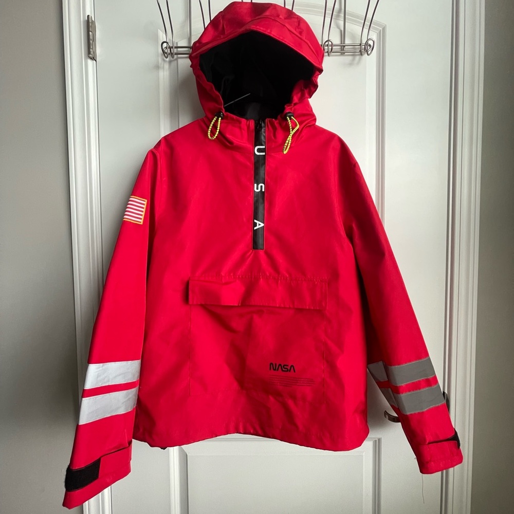 Forever 21 x NASA Hooded Anorak/Pullover Rain Coat (Medium)